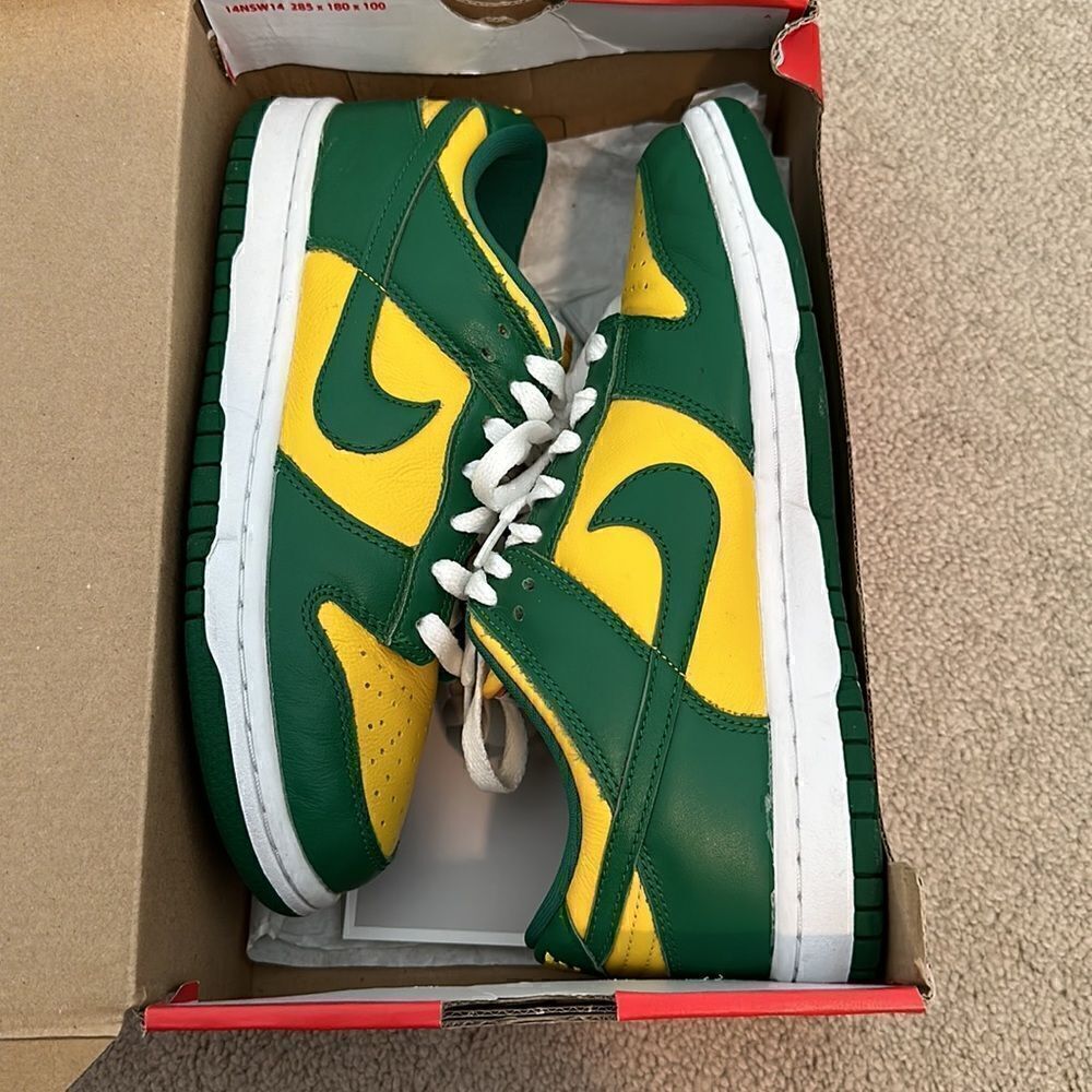 Nike Dunk Low Men’s 5.5 Women’s7green/Yellow